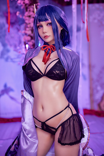 Joyce Lin2x sexy nude cosplay as Raiden Shogun from Genshin Impact